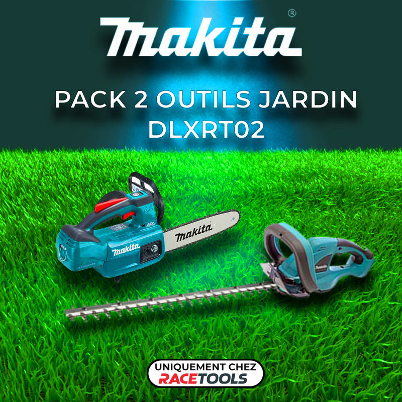 Garden in Motion Set: 2 Makita 18V LXT Tools + 2 x 5Ah Batteries + Fast Charger
