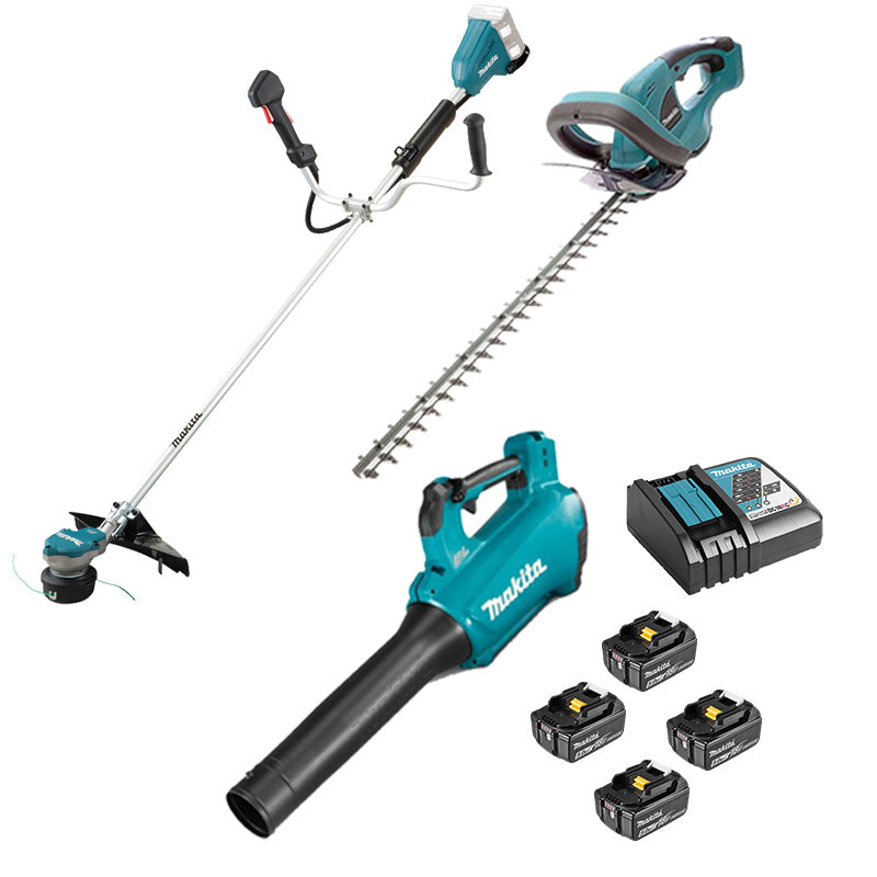 Powerful Gardening Package: Makita 18V LXT 3-Tool Kit + Batteries and Charger