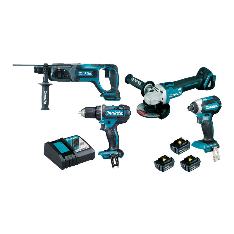 Complete 4-Tool MAKITA 18V Li-Ion DLX4080TX1 Kit: Power at Your Service